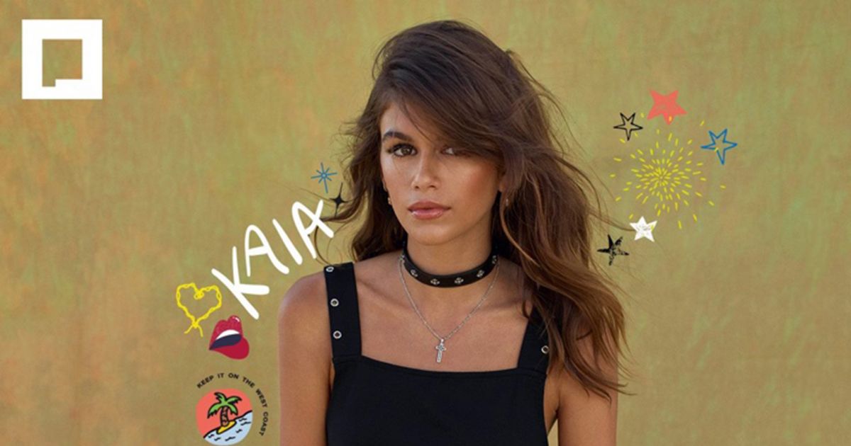 Kaia Gerber pose pour la nouvelle collection de la marque des