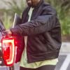 Exclusif - Kanye West quitte ses bureaux à Calabasas le 19 janvier 2018.