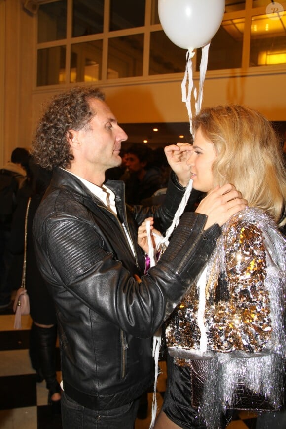 Julie Jardon et son nouveau compagnon Nicolas Mereau - Célébrités lors du défilé Maison Anoufa lors de la Fashion Week de Paris, France, le 21 janvier 2018. © Philippe Baldini/Bestimage