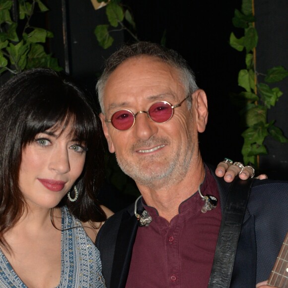 Exclusif - Nolwenn Leroy (enceinte) et Michael Jones - Backstage - Enregistrement de l'émission "Goldman, 40 ans de chansons" à la Seine Musicale à Boulogne-Billancourt, qui sera diffusée le 26 janvier 2018 sur TF1. Le 8 juin 2017 © Cyril Moreau-Veeren Ramsamy / Bestimage