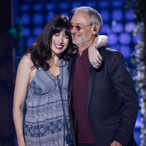 Exclusif - Michael Jones et Nolwenn Leroy (enceinte) - Enregistrement de l'émission "Goldman, 40 ans de chansons" à la Seine Musicale à Boulogne-Billancourt, qui sera diffusée le 26 janvier 2018 sur TF1. Le 6 juin 2017 © Cyril Moreau-Veeren Ramsamy / Bestimage