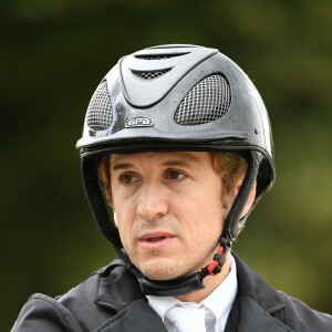 Guillaume Canet sur Swett Boy d'Alpa 223 - Détente - Prix Metrobus (1.35/1.40) lors du Longines Paris Eiffel Jumping au Champ de Mars à Paris, le 30 juin 2017. © Pierre Perusseau/Bestimage