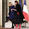 Brigitte Macron (Trogneux) accueille la première dame de la république d'Argentine Juliana Awada au Palais de l'Elysée à Paris le 26 janvier 2018. © Stéphane Lemouton / Bestimage