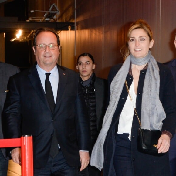 François Hollande et Julie Gayet - Première du film documentaire "The Ride" au MK2 Bibliothèque à Paris. Le 26 janvier 2018 © Coadic Guirec / Bestimage