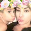 Sara Zghoul avec son fils sur Instagram le 24 septembre 2016.
