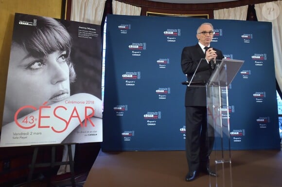 Alain Terzian - Conférence de presse de la 43ème cérémonie des César 2018 au Fouquet's à Paris le 31 janvier 2018. La cérémonie aura lieu le 2 mars à la salle Pleyel. © Giancarlo Gorassini