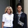 La chanteuse Rihanna est reçue par Brigitte Macron (Trogneux) au palais de l'Elysée à Paris, le 26 juillet 2017, venue pour un entretien avec le président de la République. © Stéphane Lemouton / Bestimage