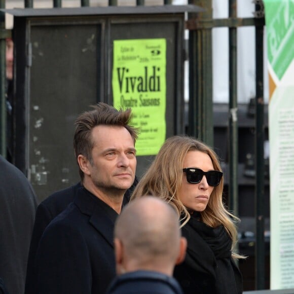 David Hallyday, Laura Smet - Sorties de l'église de la Madeleine après les obsèques de Johnny Hallyday à Paris le 9 décembre 2017. © Veeren / Bestimage