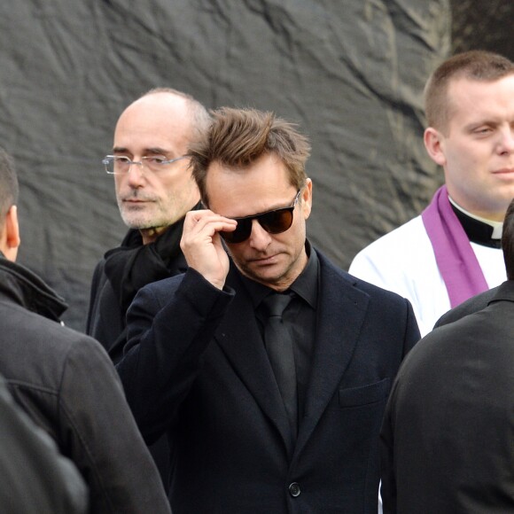 David Hallyday - Sorties de l'église de la Madeleine après les obsèques de Johnny Hallyday à Paris le 9 décembre 2017. © Veeren / Bestimage