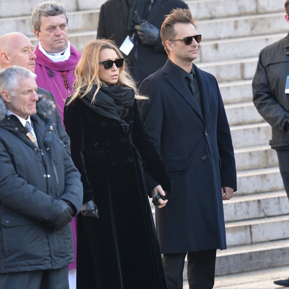 Laura Smet, David Hallyday - Arrivées des personnalités en l'église de La Madeleine pour les obsèques de Johnny Hallyday à Paris le 8 decembre 2017. © Veeren/Bestimage