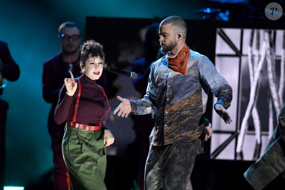 Justin Timberlake assure le show de la mi-temps lors du Super Bowl à Minneapolis, le 1 février 2018.