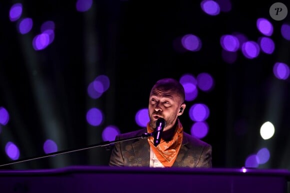 Justin Timberlake assure le show de la mi-temps lors du Super Bowl à Minneapolis, le 1 février 2018.