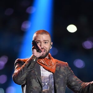 Justin Timberlake assure le show de la mi-temps lors du Super Bowl à Minneapolis, le 1 février 2018.