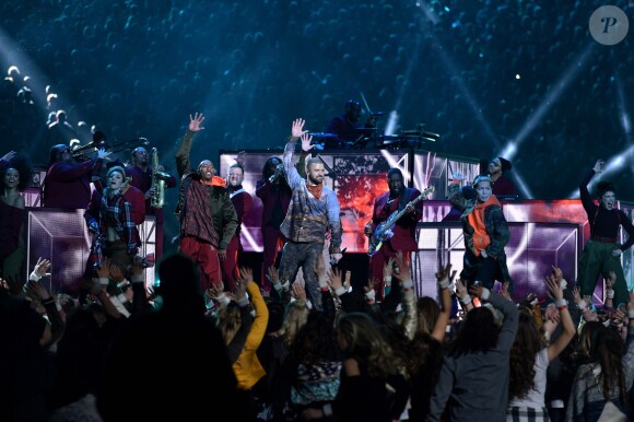 Justin Timberlake assure le show de la mi-temps lors du Super Bowl à Minneapolis, le 1 février 2018.