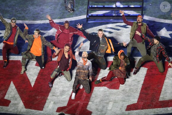 Justin Timberlake chante lors du Super Bowl 2018 à Minneapolis, le 4 février 2018. © Elizabeth Flores/Minneapolis Star Tribune/Zuma Press/Bestimage