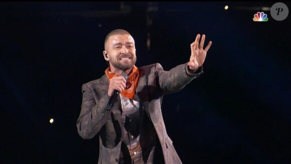 Justin Timberlake en concert lors du Super Bowl à Minneapolis, le 4 février 2018.