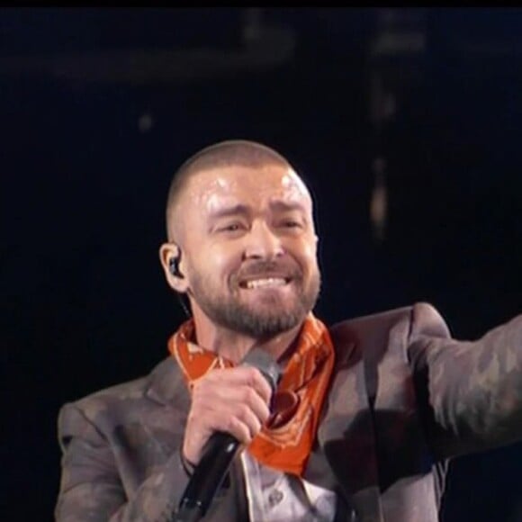 Justin Timberlake en concert lors du Super Bowl à Minneapolis, le 4 février 2018.