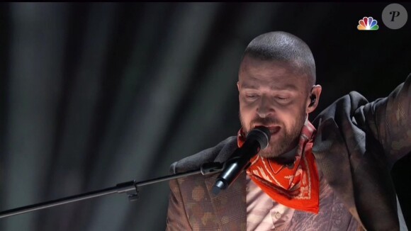 Justin Timberlake en concert lors du Super Bowl à Minneapolis, le 4 février 2018.