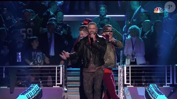 Justin Timberlake en concert lors du Super Bowl à Minneapolis, le 4 février 2018.