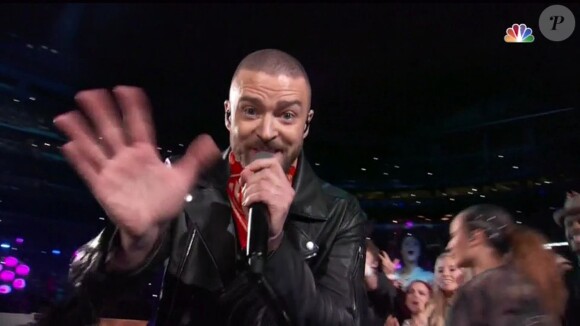 Justin Timberlake en concert lors du Super Bowl à Minneapolis, le 4 février 2018.