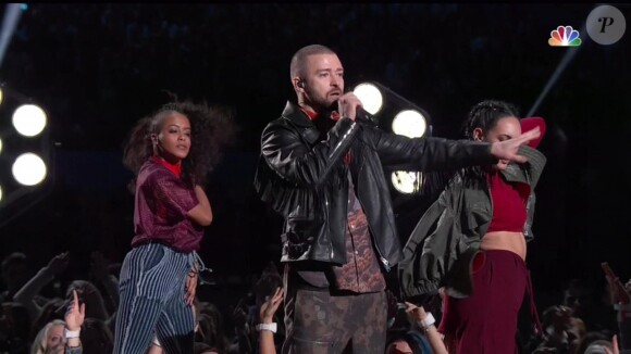 Justin Timberlake en concert lors du Super Bowl à Minneapolis, le 4 février 2018.