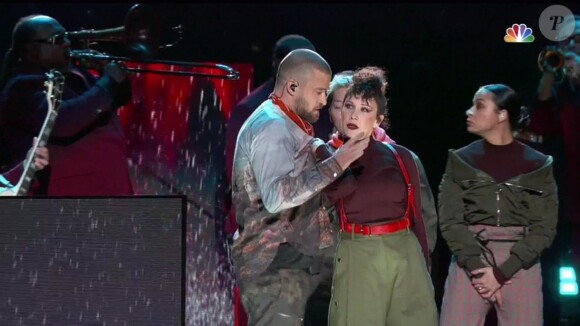 Justin Timberlake en concert lors du Super Bowl à Minneapolis, le 4 février 2018.