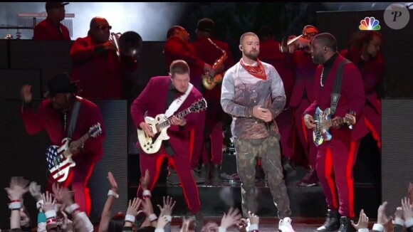 Justin Timberlake en concert lors du Super Bowl à Minneapolis, le 4 février 2018.