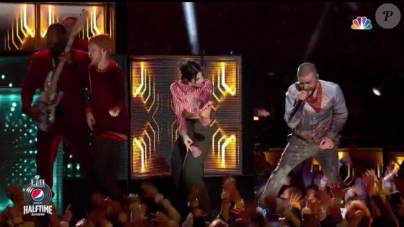 Justin Timberlake en concert lors du Super Bowl à Minneapolis, le 4 février 2018.