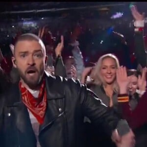 Justin Timberlake en concert lors du Super Bowl à Minneapolis, le 4 février 2018.