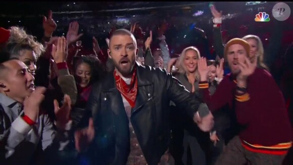 Justin Timberlake en concert lors du Super Bowl à Minneapolis, le 4 février 2018.
