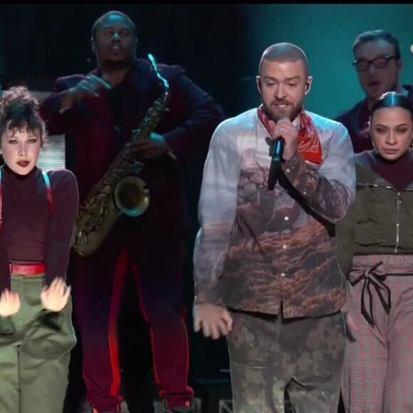 Justin Timberlake en concert lors du Super Bowl à Minneapolis, le 4 février 2018.