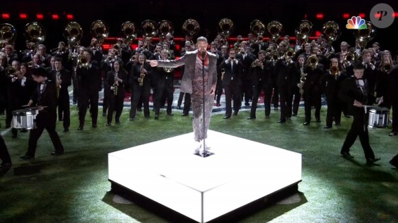 Justin Timberlake en concert lors du Super Bowl à Minneapolis, le 4 février 2018.