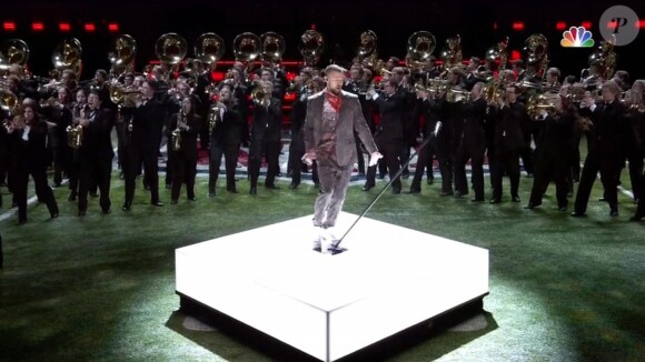 Justin Timberlake en concert lors du Super Bowl à Minneapolis, le 4 février 2018.