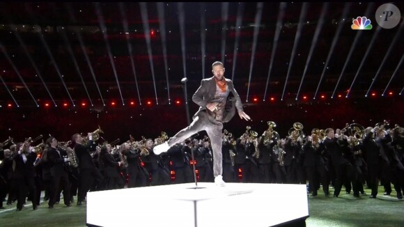 Justin Timberlake en concert lors du Super Bowl à Minneapolis, le 4 février 2018.