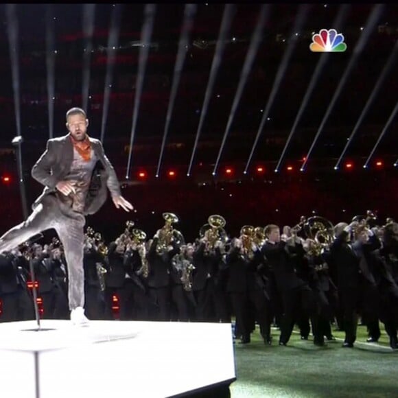 Justin Timberlake en concert lors du Super Bowl à Minneapolis, le 4 février 2018.