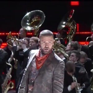 Justin Timberlake en concert lors du Super Bowl à Minneapolis, le 4 février 2018.