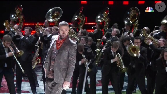 Justin Timberlake en concert lors du Super Bowl à Minneapolis, le 4 février 2018.