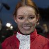 Maëva Coucke (Miss France 2018) - Miss France 2018, Miss France 2015, Miss France 2014, Miss France 2013 et Miss France 2010 participent à la course "Le Défi des Miss" lors du Grand Prix de France à Vincennes Hippodrome de Paris, France, le 11 février 2018. © Pierre Perusseau/Bestimage