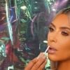 Kim Kardashian lors de la campagne publicitaire de la gamme de cosmétique ultra light beam à Los Angeles, Californie, Etats-Unis, le 29 novembre 2017