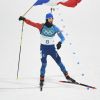 Le français Martin Fourcade vainqueur de l'épreuve de poursuite masculine de 12,5 km de biathlon lors de la 23e édition des Jeux Olympiques d'hiver à Pyeongchang, Corée du Sud, le 12 février 2018. © Wang Haofei/Xinhua/Zuma Press/Bestimage