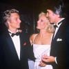 David Hallyday avec sa mère Sylvie Vartan et Tony Scotti en septembre 1984 lors de la soirée pour les 20 ans de carrière de Sylvie Vartan.