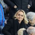 Cécile de Ménibus - Célébrités dans les tribunes du parc des princes lors du match de football de ligue 1, Paris Saint-Germain (PSG) contre Dijon Football Côte-d'Or (DFCO), à Paris, France, le 17 janvier 2018.