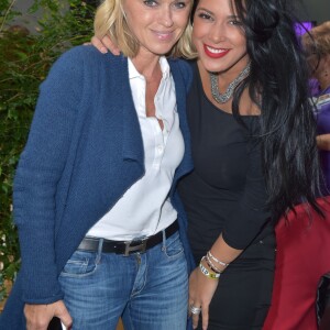 Exclusif - Cécile de Ménibus et Ayem Nour lors de la 15ème édition du "Challenge Laurette Fugain - Tournoi des Personnalités" au Grand Palais à Paris. Sous le patronage du Ministère de la Santé, le salon d'Honneur du Grand Palais a accueilli l'Association Laurette Fugain pour célébrer son 15ème anniversaire. Le 7 octobre 2017. © Gorassini-Perusseau/Bestimage