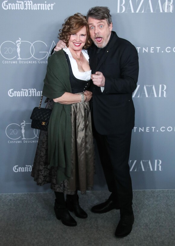 Marilou York et son mari Mark Hamill à la 20ème soirée annuelle Costume Designers Guild Awards à l'hôtel Beverly Hilton à Beverly Hills, le 20 février 2018