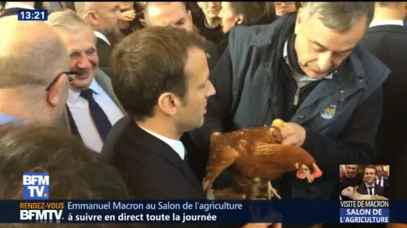 Emmanuel Macron adopte une poule : L'image culte du Salon de l'Agriculture