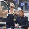 Exclusif  - Johnny Hallyday sur le tournage de son nouveau clip "Seul" (chanson de son nouvel album "Rester Vivant"), à Downtown Los Angeles, le 12 octobre 2014.