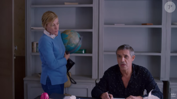 Julien Clerc et Valeria Bruni-Tedeschi en pleine crise conjugale pour "À vous jusqu'à la fin du monde" - clip réalisé par Michel Gondry, mars 2018.