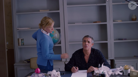 Julien Clerc et Valeria Bruni-Tedeschi en pleine crise conjugale pour "À vous jusqu'à la fin du monde" - clip réalisé par Michel Gondry, mars 2018.