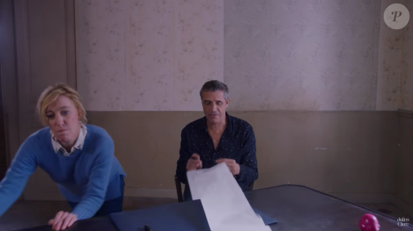 Julien Clerc et Valeria Bruni-Tedeschi en pleine crise conjugale pour "À vous jusqu'à la fin du monde" - clip réalisé par Michel Gondry, mars 2018.