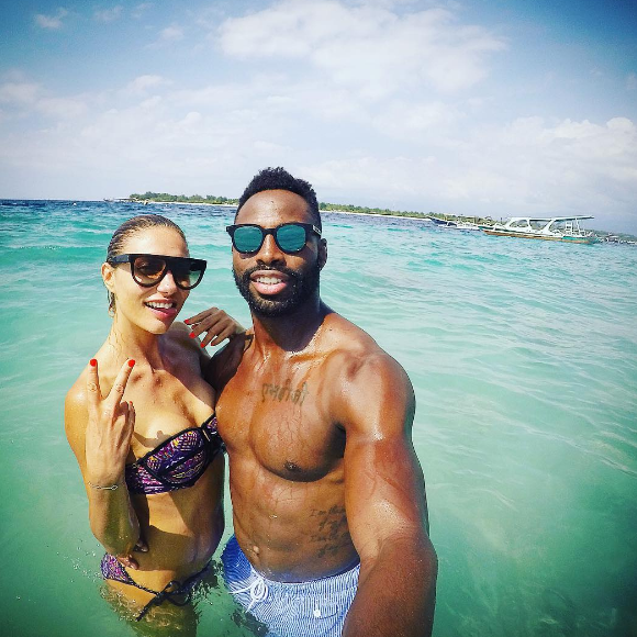 La comédienne Ariane Brodier et Fulgence Ouedraogo en vacances à Bali, la dernière semaine de Juillet 2016.